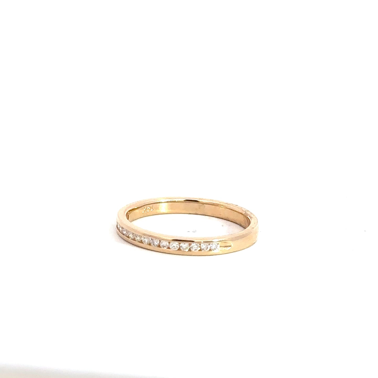 14k Yellow Gold Diamond Channel Band .14cttw