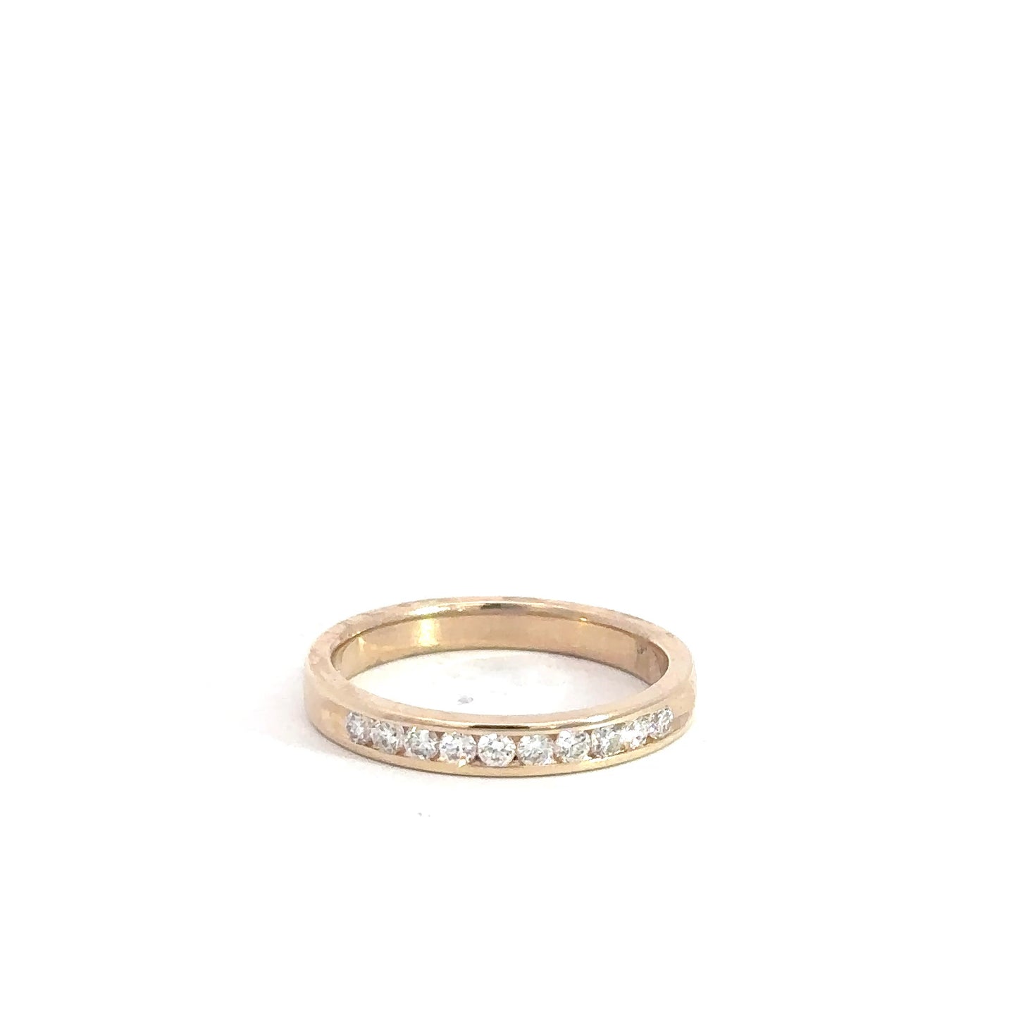 14k Yellow Gold Diamond Channel Band .24cttw