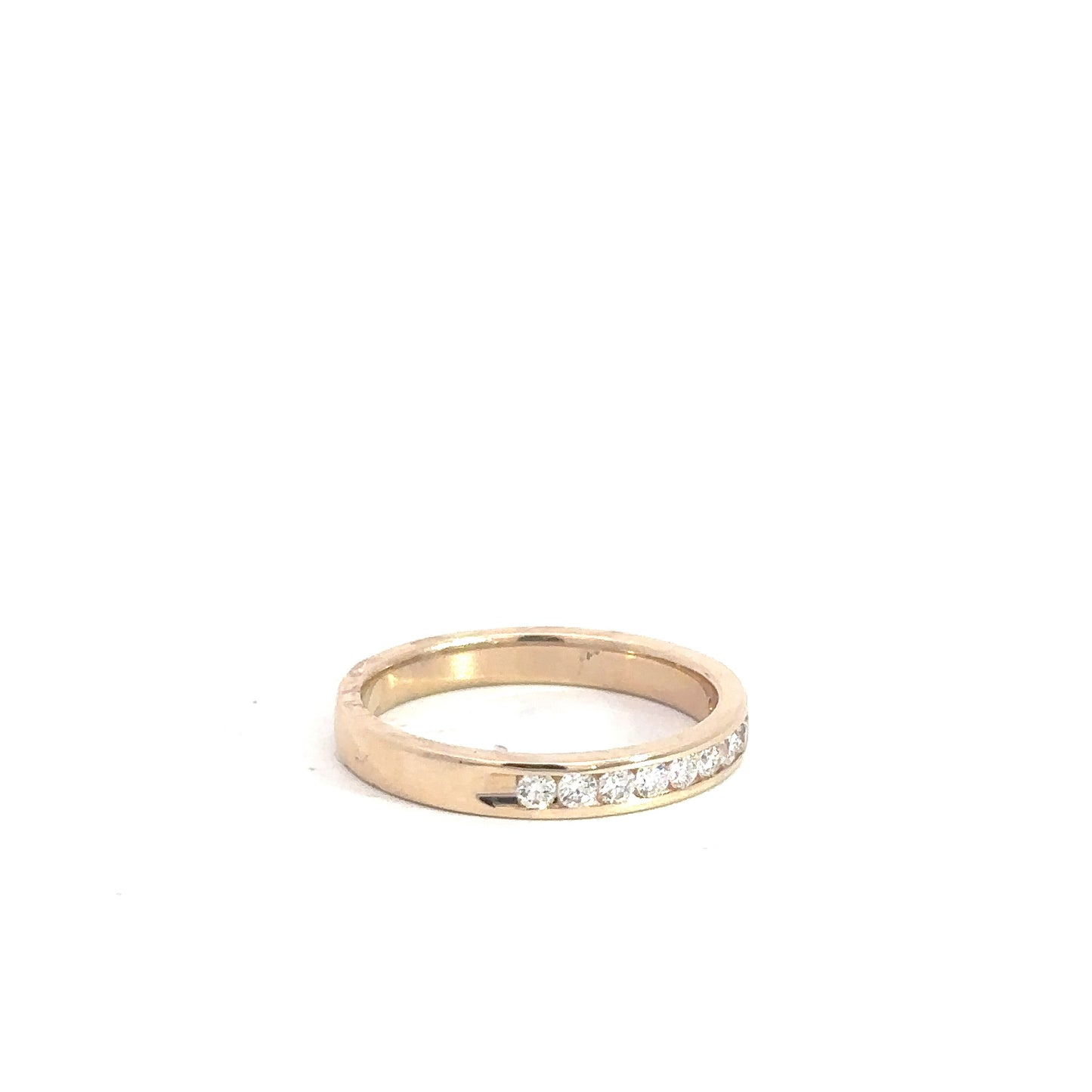 14k Yellow Gold Diamond Channel Band .24cttw