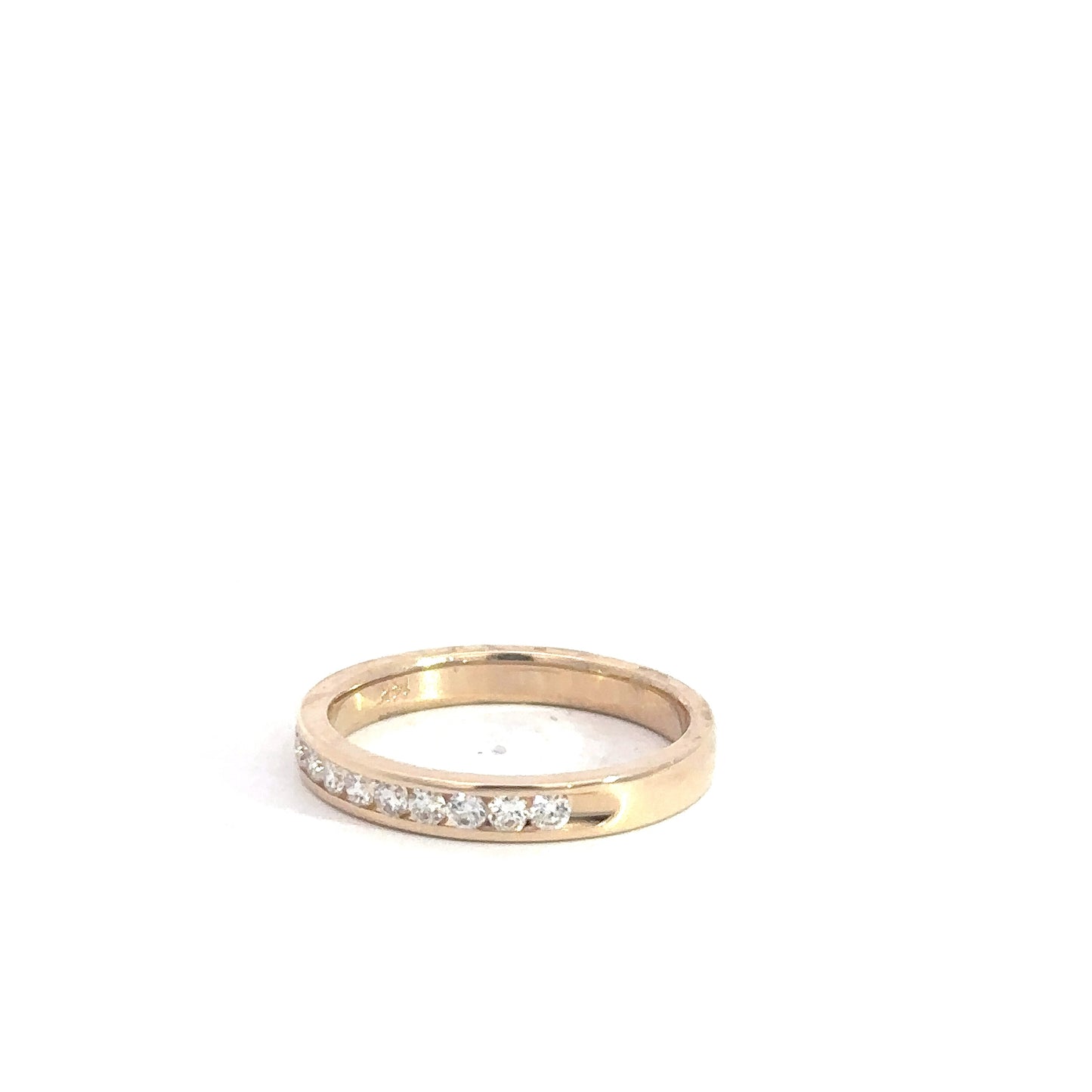 14k Yellow Gold Diamond Channel Band .24cttw