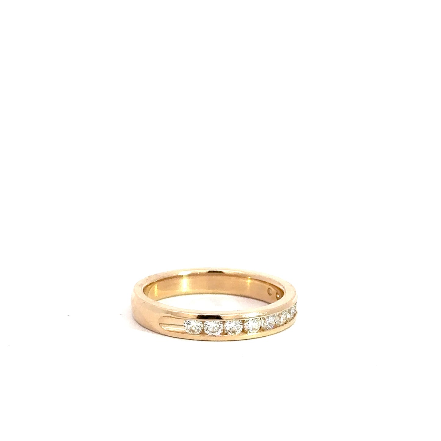 14k Yellow Gold Channel Band .47cttw