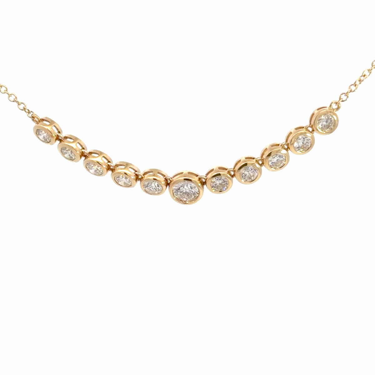 Lady's 14k Yellow Gold Diamond Pendant 2.20cttw
