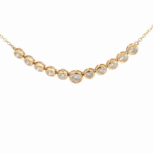 Lady's 14k Yellow Gold Diamond Pendant 2.20cttw