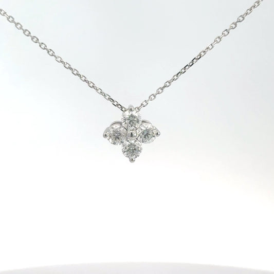 14k White Gold 1.66cttw Diamond Pendant