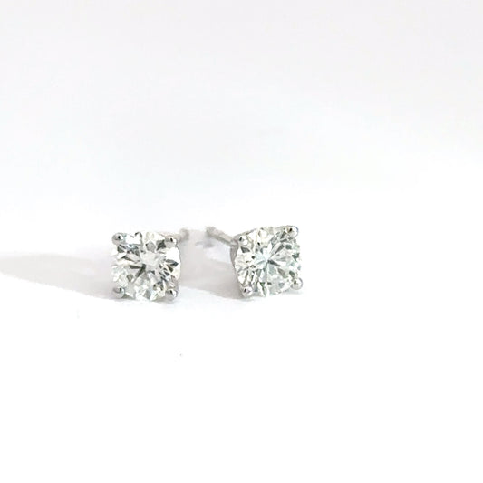 14k White Gold 1.01cttw Diamond Studs