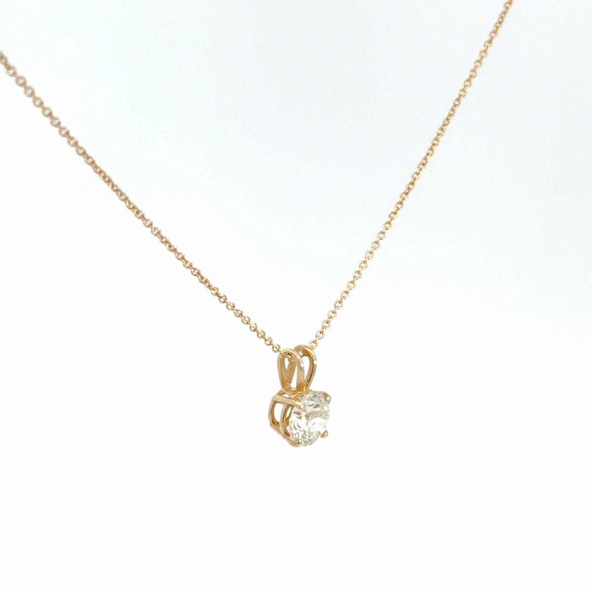Lady's 14k Yellow Gold Diamond Pendant 1.07ct