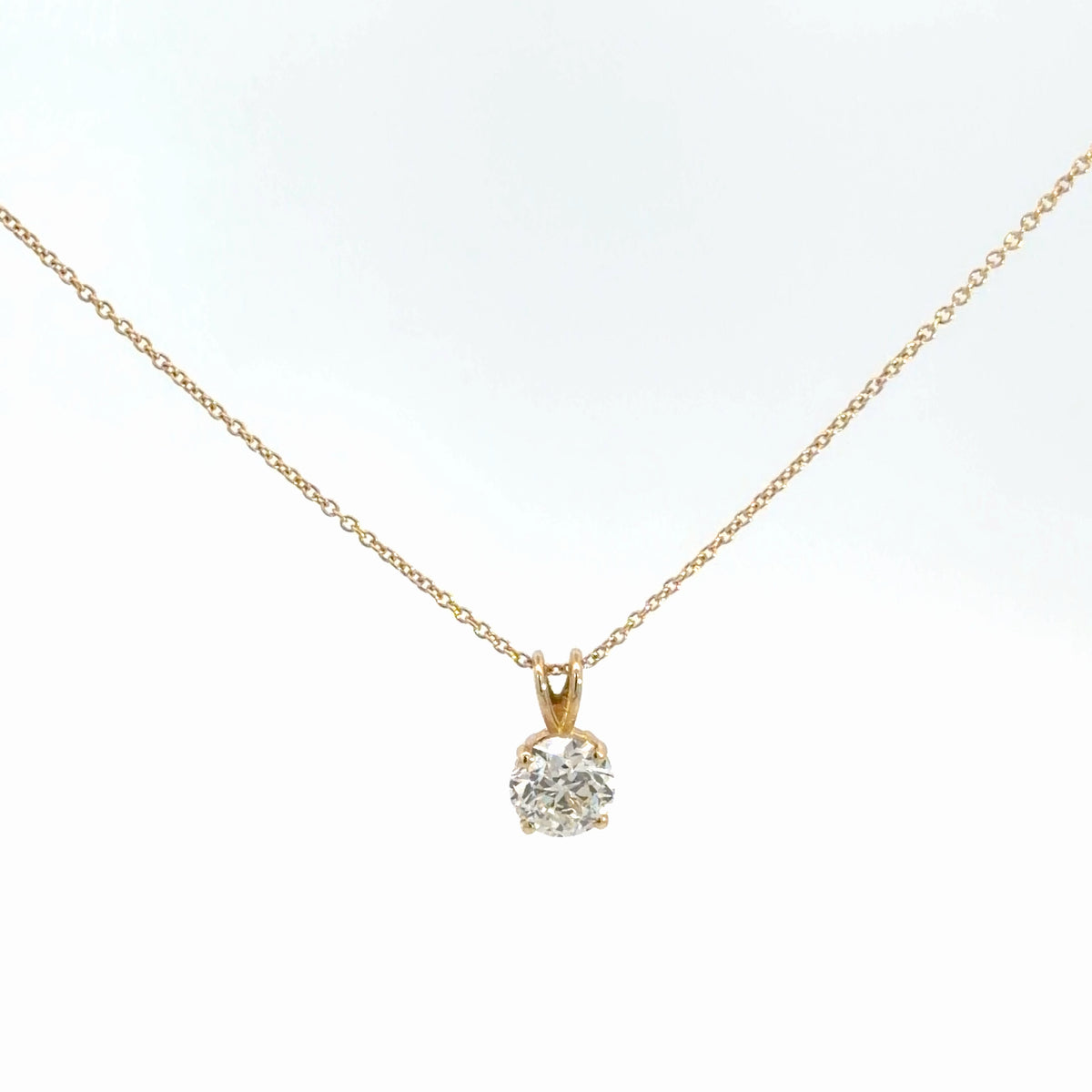 Lady's 14k Yellow Gold Diamond Pendant 1.07ct