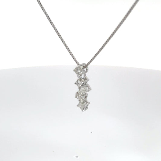 14k White Gold Multi-Shape Diamond Pendant .50cttw