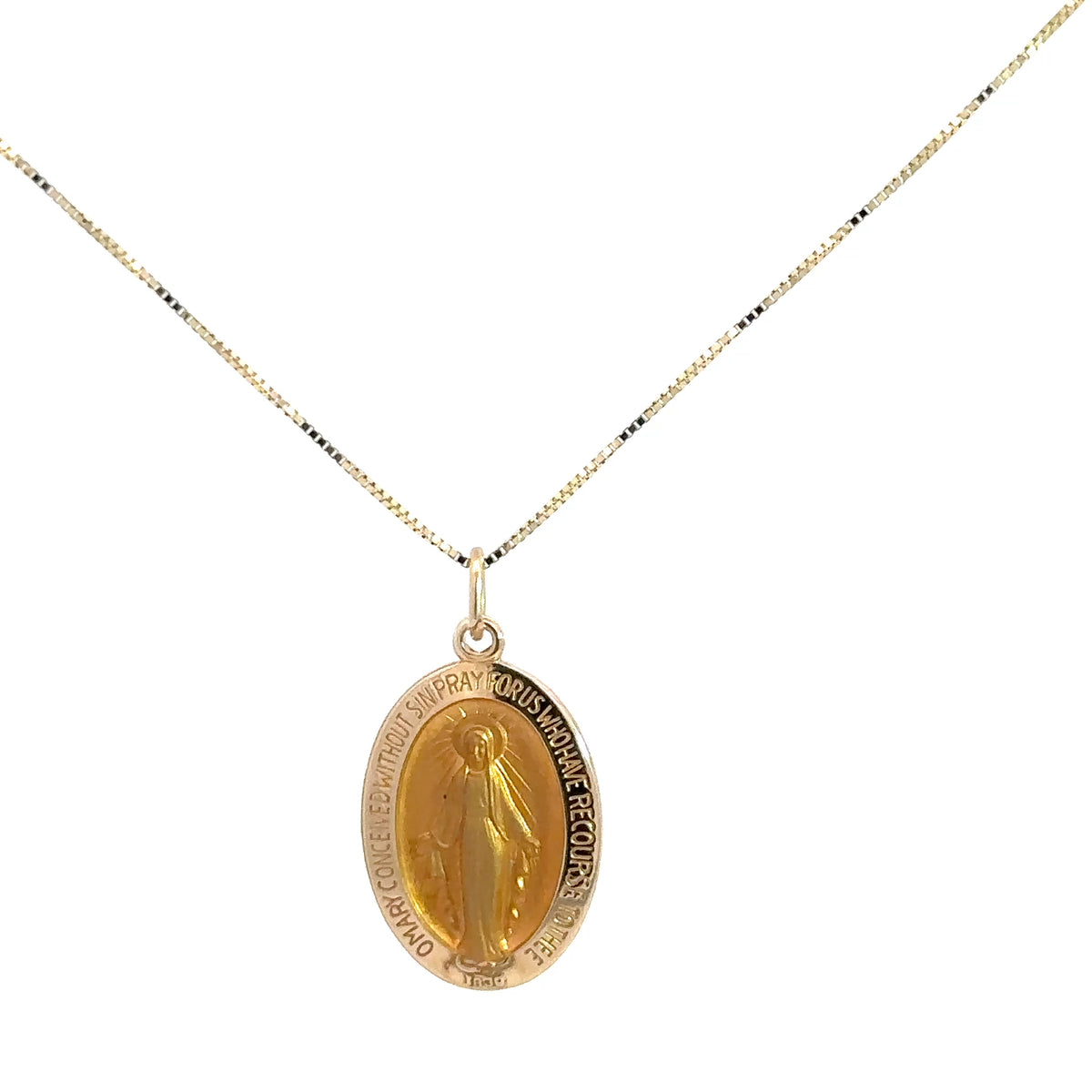 14k Yellow Gold Miraculous Medal