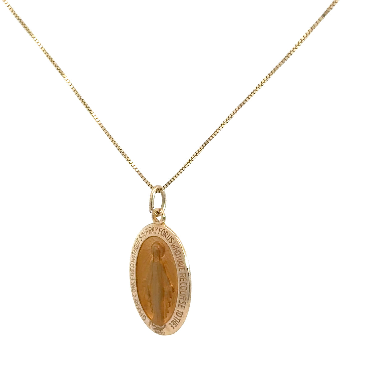 14k Yellow Gold Miraculous Medal