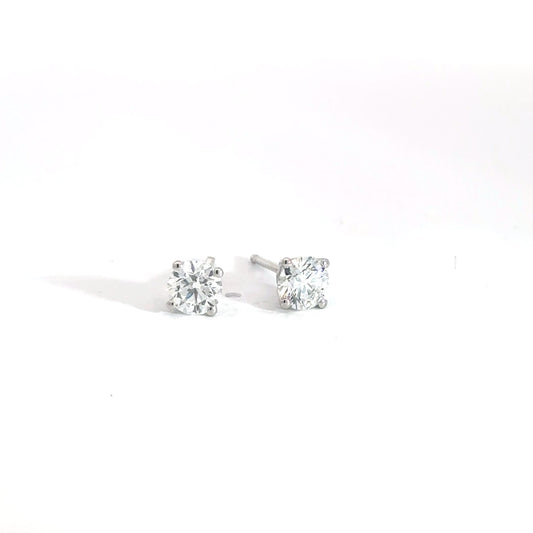 14k White Gold 1.03cttw Lab Diamond Studs