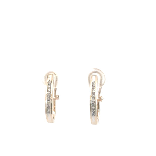 Lady's 14k Yellow Gold Diamond Hoops .25cttw