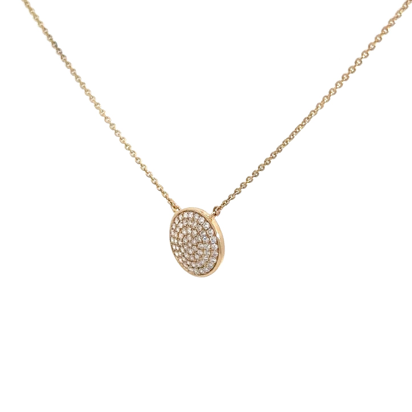 14k Yellow Gold Diamond Round Cluster Pendant 1/3cttw