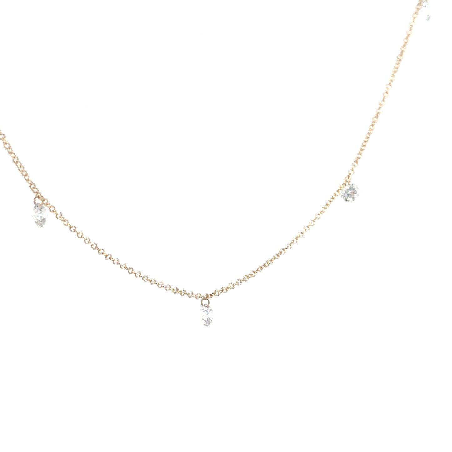 14k Yellow Gold Lab Grown Diamond Dancer Pendant 1cttw