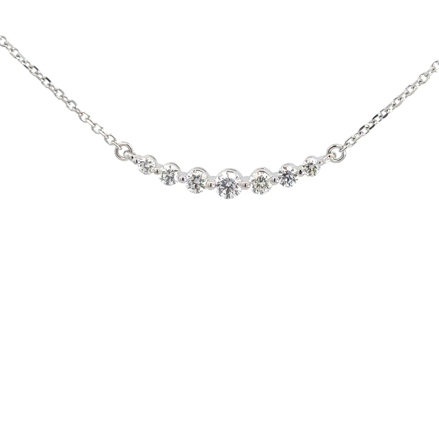 14k White Gold Diamond Pendant .85cttw