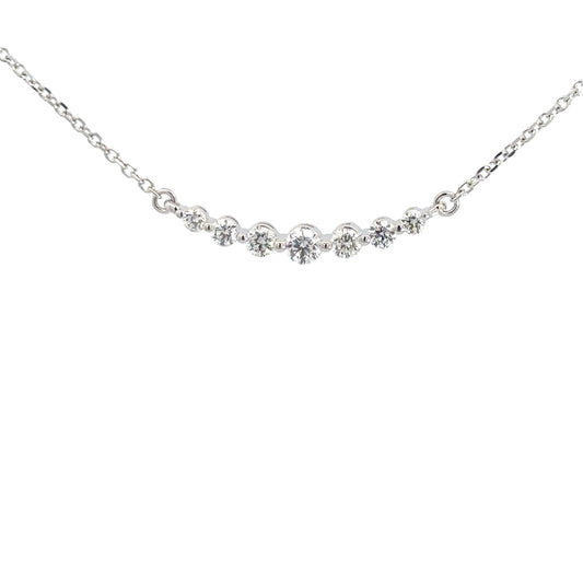 14k White Gold Diamond Pendant .85cttw