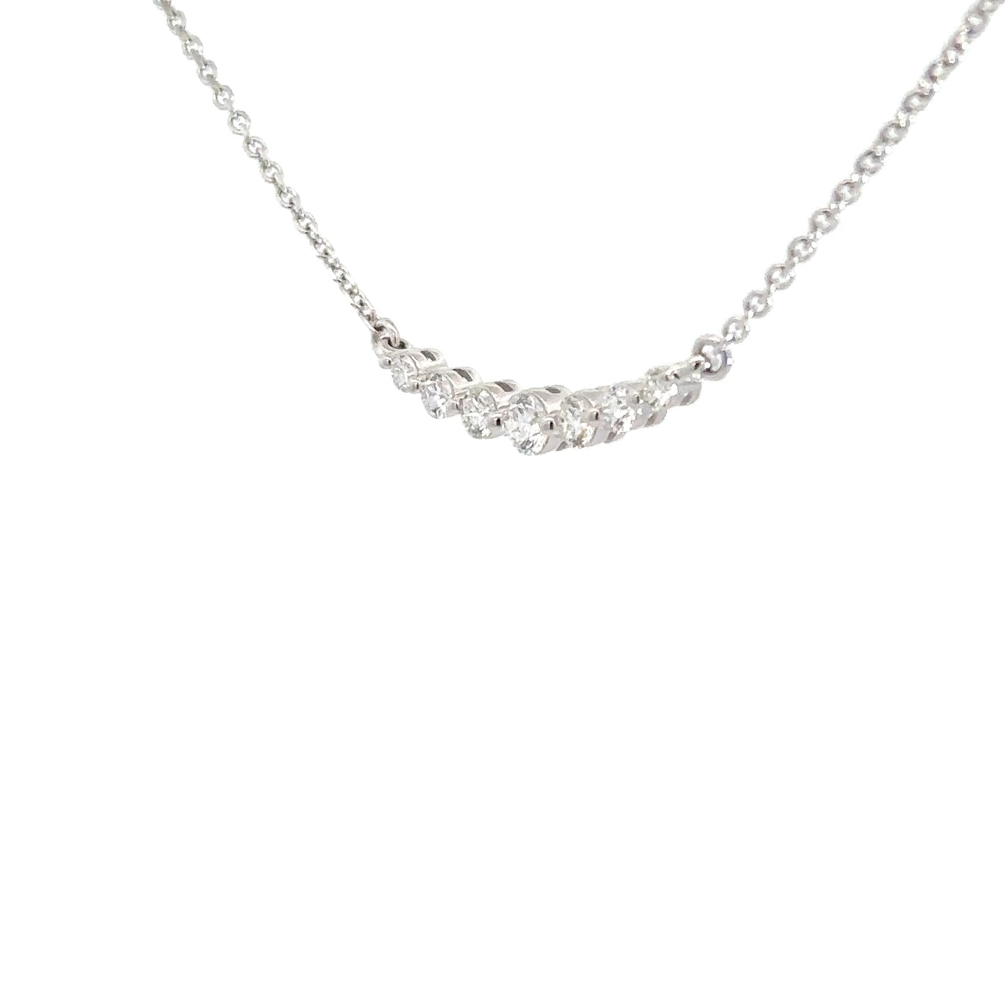 14k White Gold Diamond Pendant .85cttw