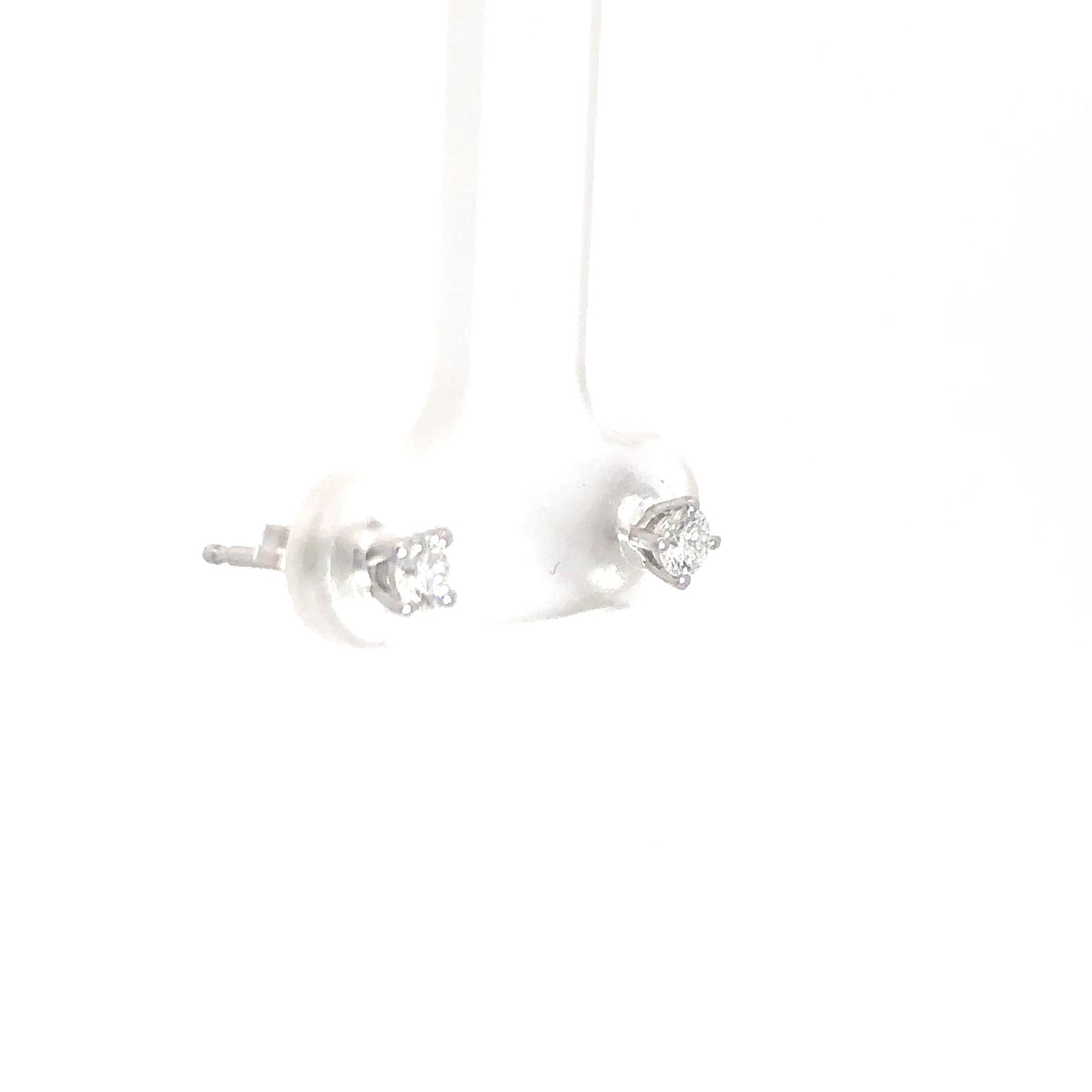 14k White Gold Lab Grown Diamond Studs .24cttw
