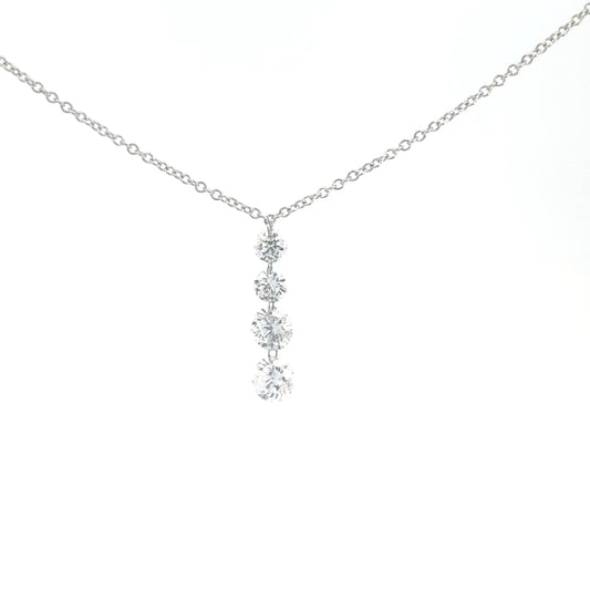 14k White Gold Lab Grown Diamond Pendant 1cttw