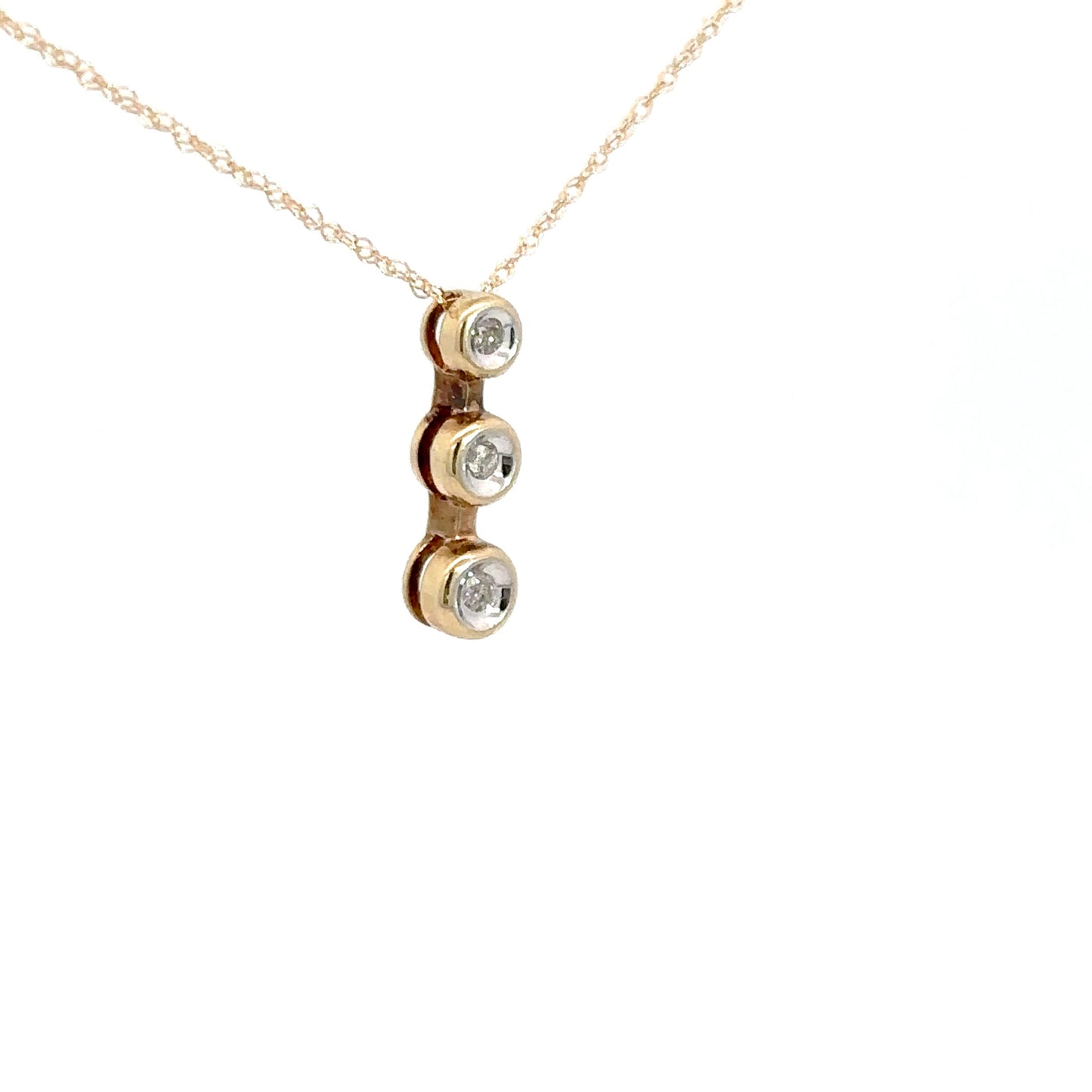 10k Yellow Gold Diamond Pendant .05cttw