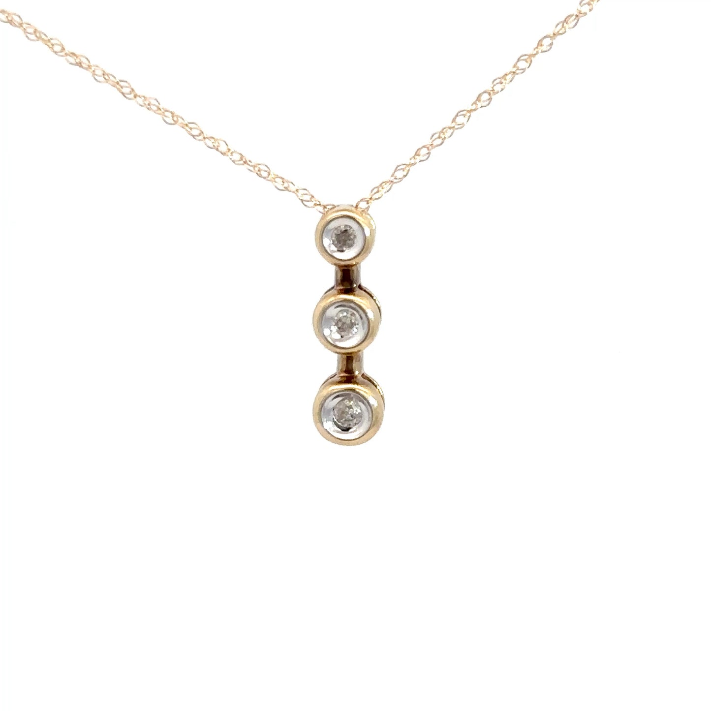10k Yellow Gold Diamond Pendant .05cttw