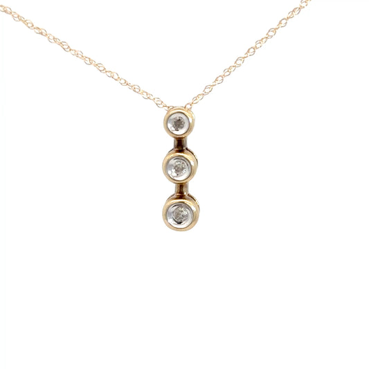 10k Yellow Gold Diamond Pendant .05cttw