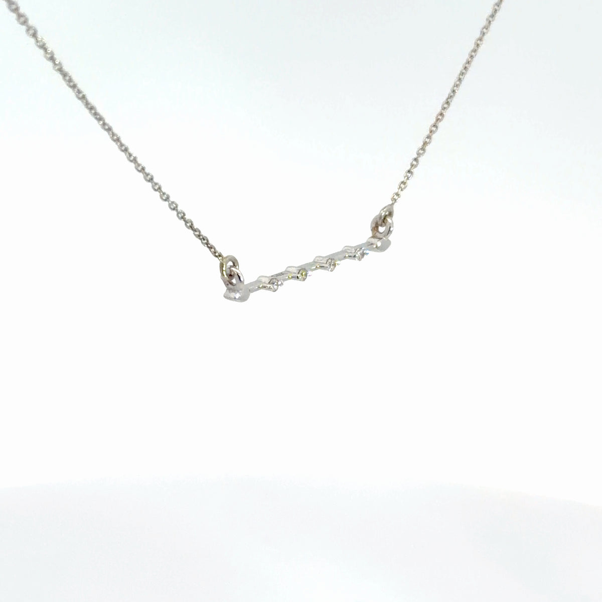 Lady's 14k White Gold Diamond Bar