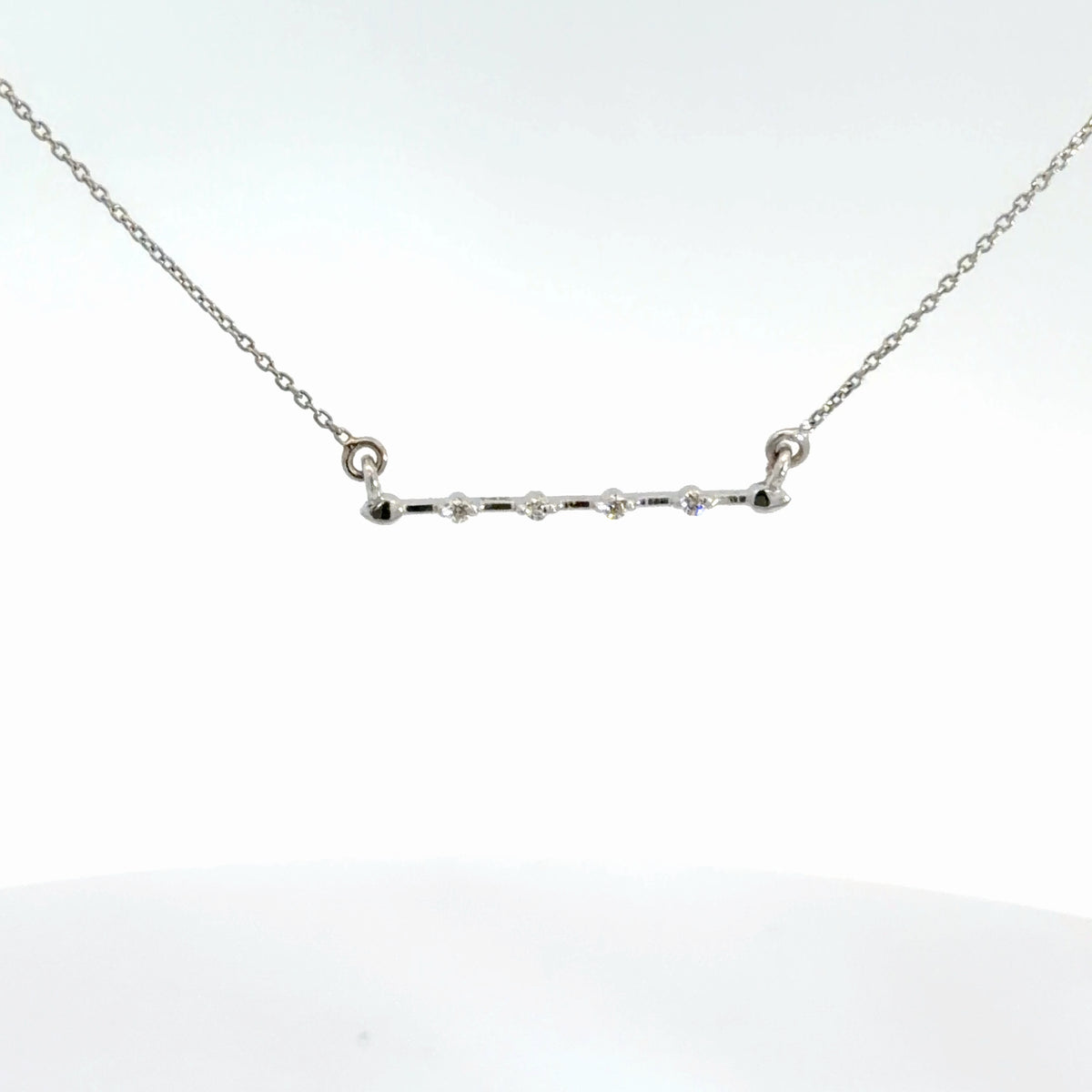 Lady's 14k White Gold Diamond Bar
