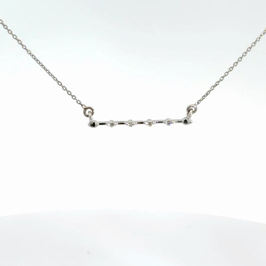 Lady's 14k White Gold Diamond Bar