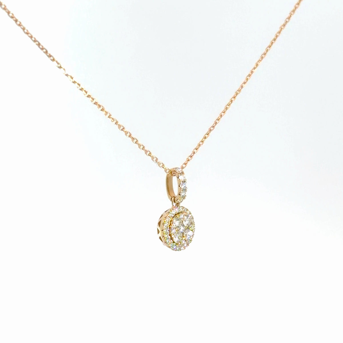 14k Yellow Gold Diamond Cluster 1/3cttw