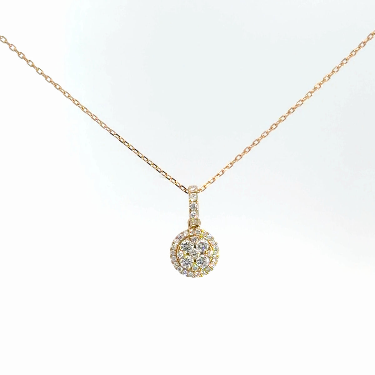 14k Yellow Gold Diamond Cluster 1/3cttw