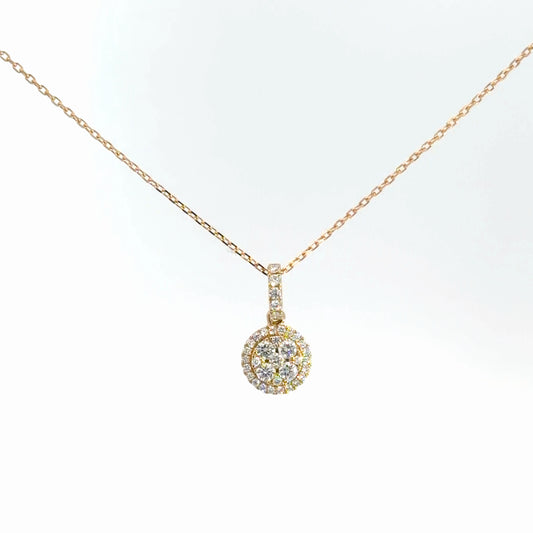 14k Yellow Gold Diamond Cluster 1/3cttw