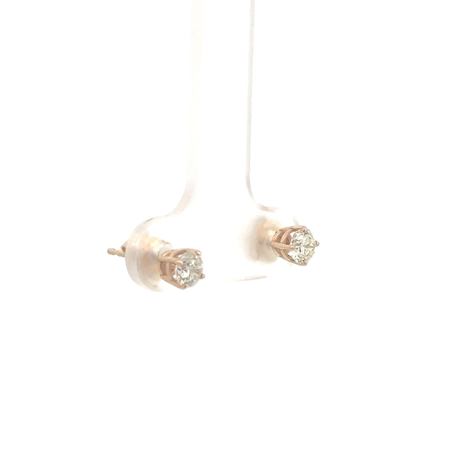 14k Yellow Gold Diamond Studs .50cttw