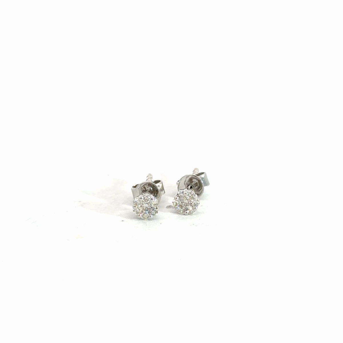 14k White Gold Diamond Earrings .22cttw