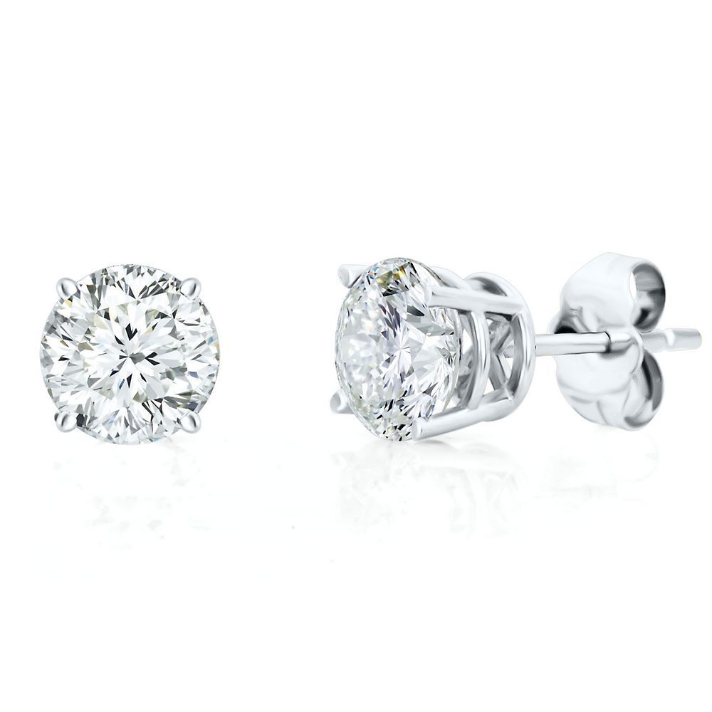 14k White Gold Diamond Studs 1 3/8cttw
