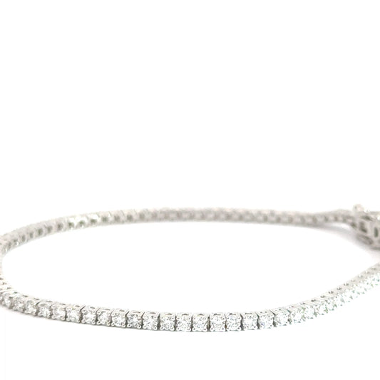 14k Yellow Gold 3cttw Tennis Bracelet