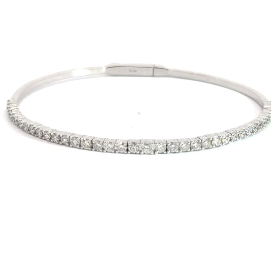 Lady's 14k White Gold Diamond Bracelet 1.67cttw