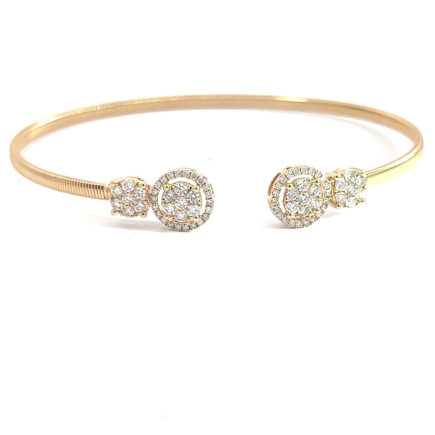 Lady's 14k Yellow Gold Diamond Cuff .80cttw