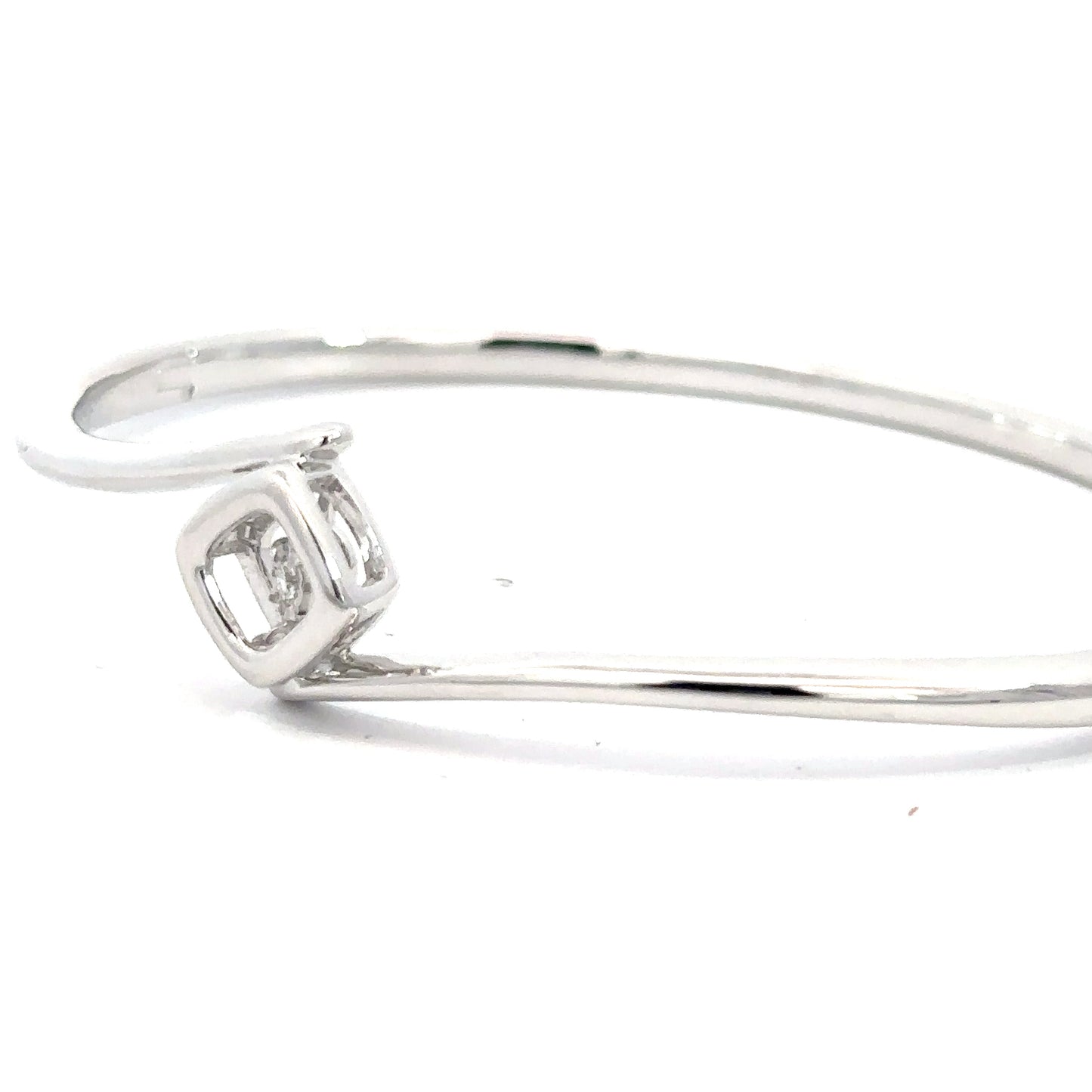 Sterling Silver Diamond Heartbeat Bracelet