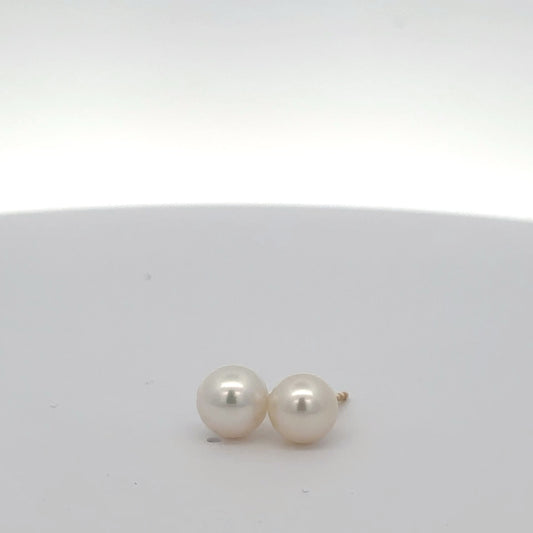 14k Yellow Gold Freshwater Pearl Earrings