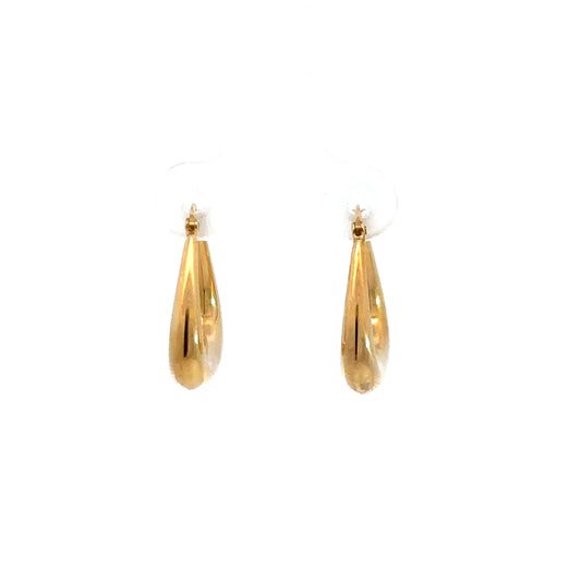14k Yellow Gold Triangle Hoops