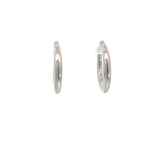 14k White Gold Polished Earrings