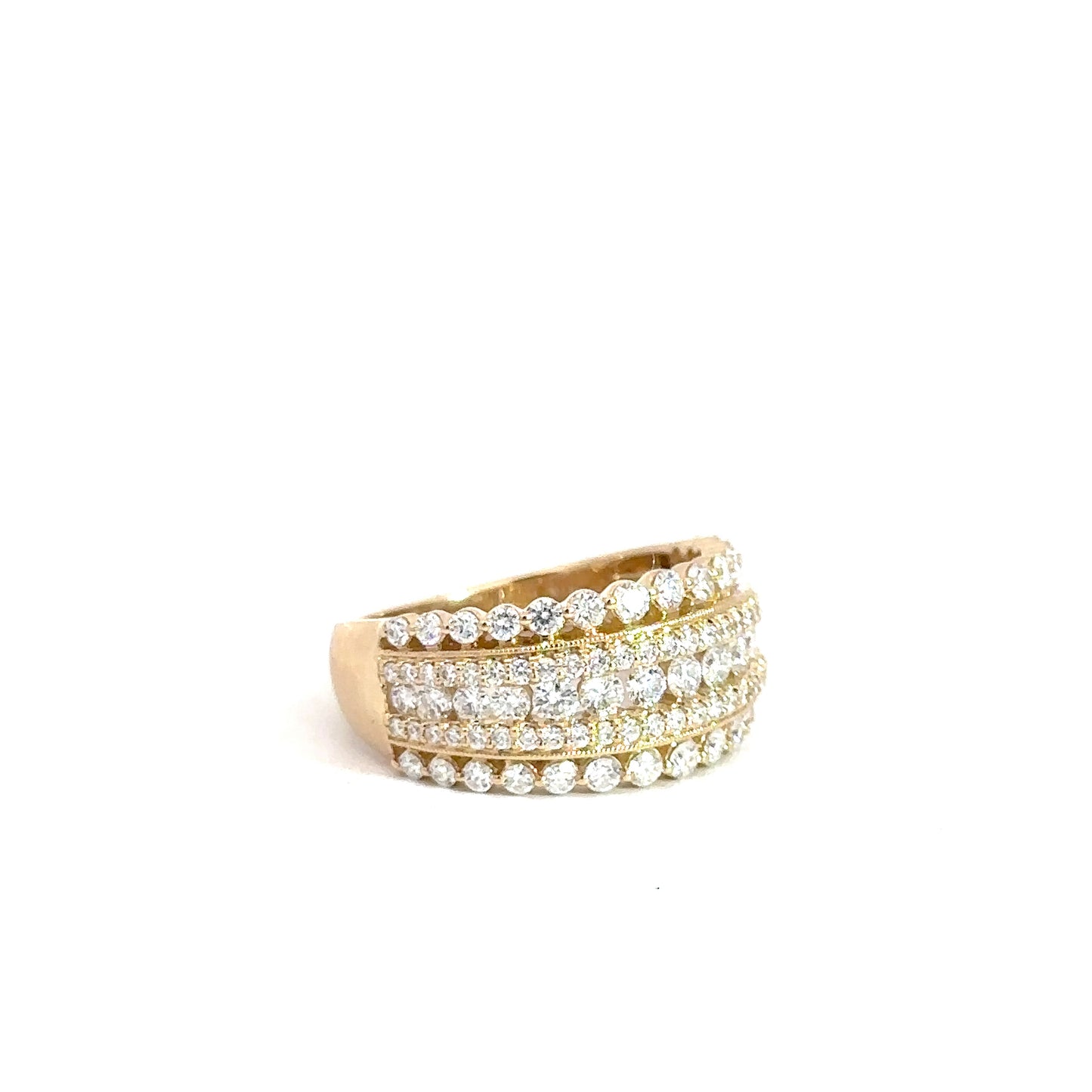 14k Yellow Gold Diamond Fashion Ring 1 3/4cttw
