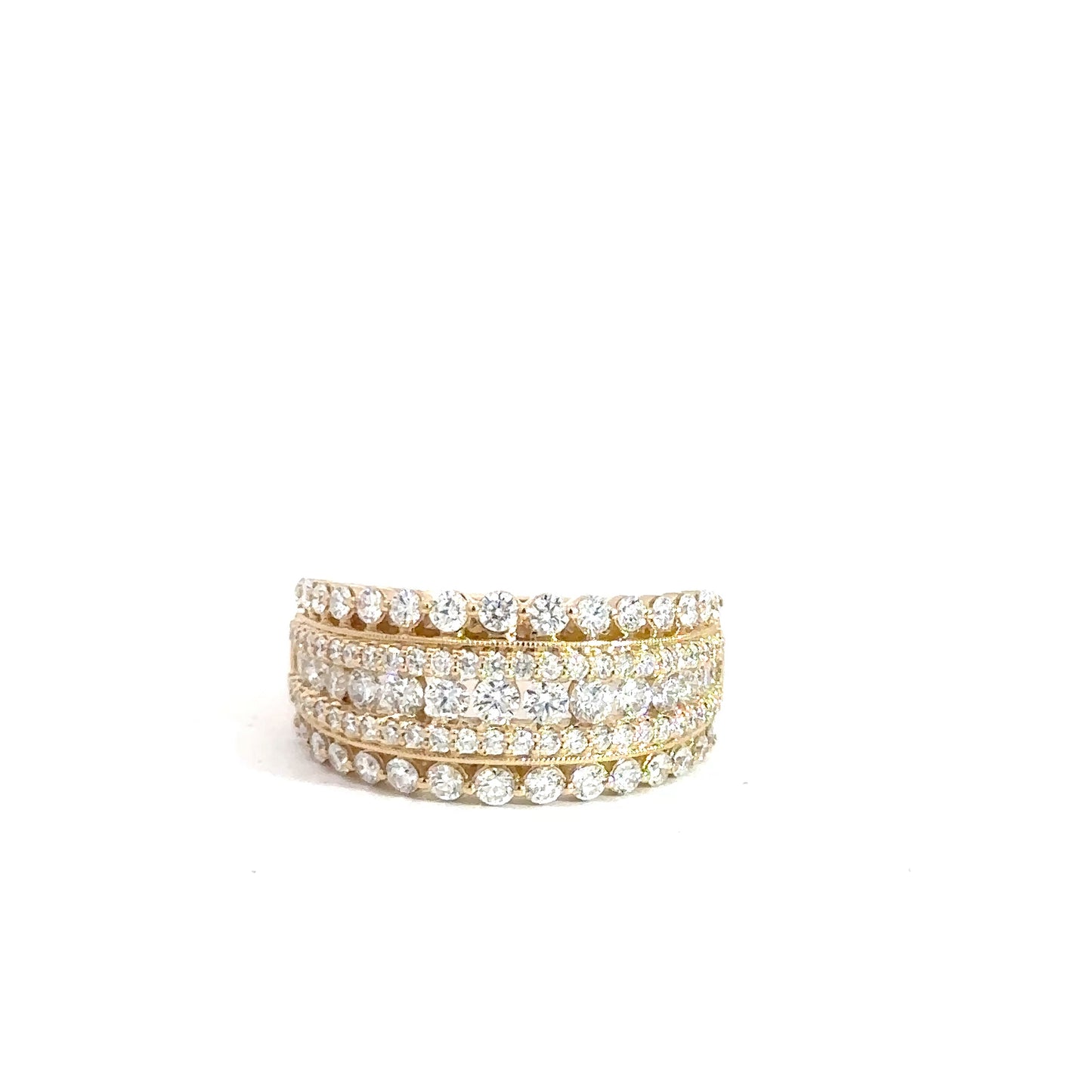 14k Yellow Gold Diamond Fashion Ring 1 3/4cttw
