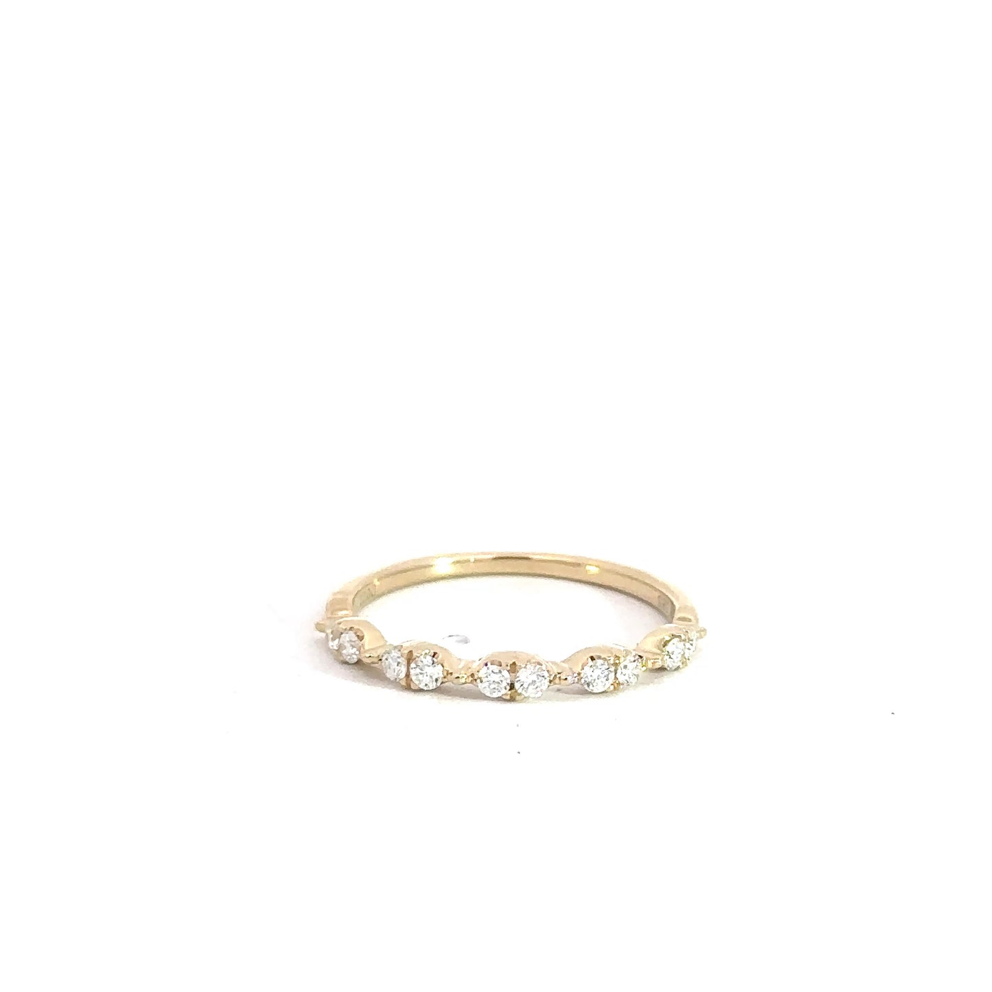 14k Yellow Gold Diamond Stackable Band .22cttw