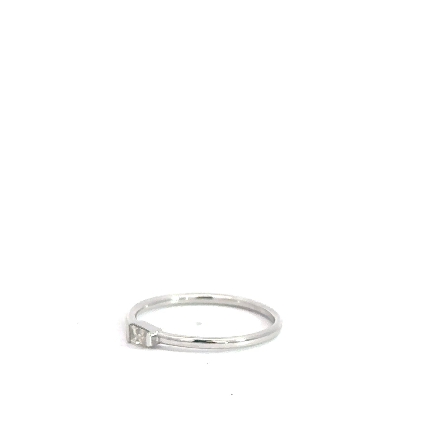 14k White Gold Baguette Fashion Ring