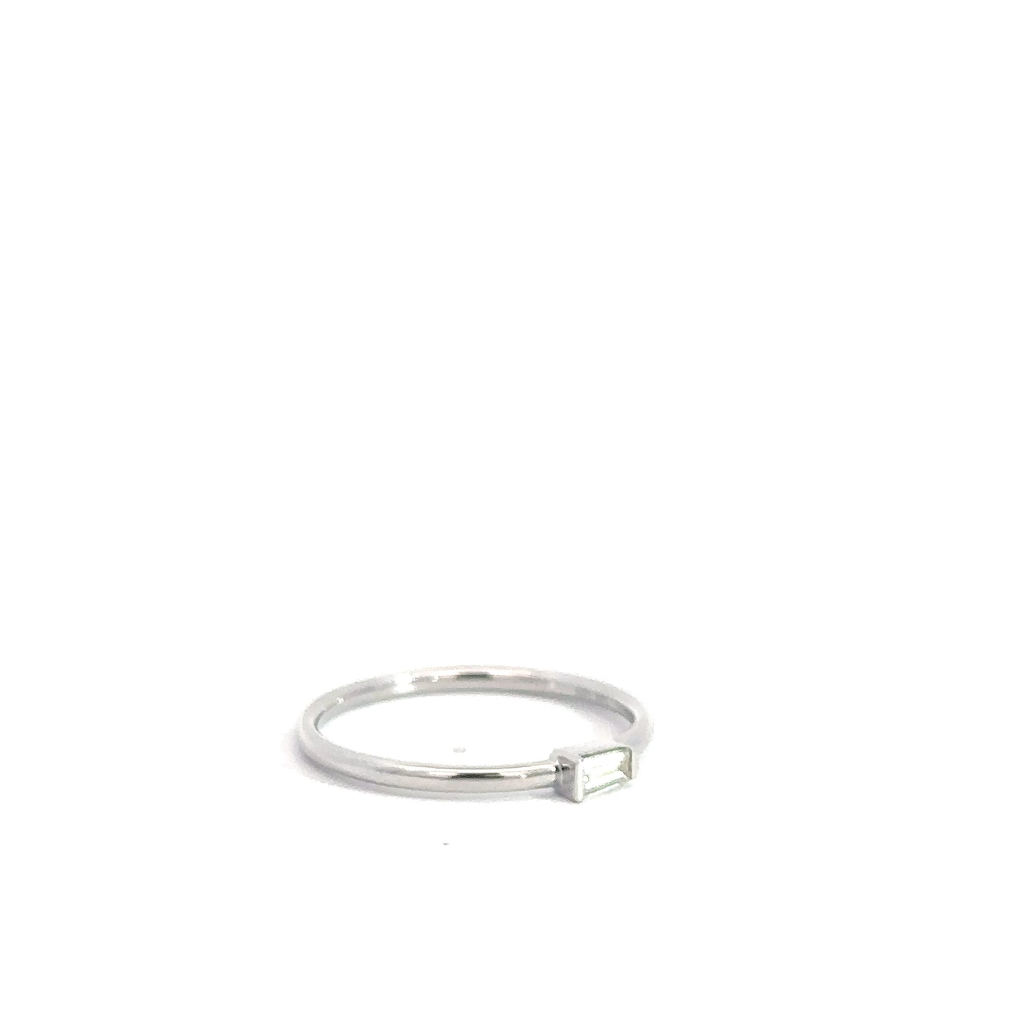 14k White Gold Baguette Fashion Ring