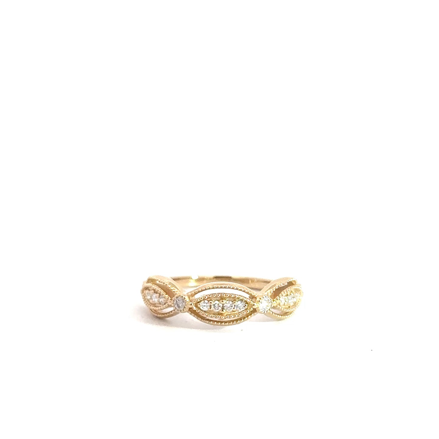 14k Yellow Gold Diamond Fashion RIng  .23cttw