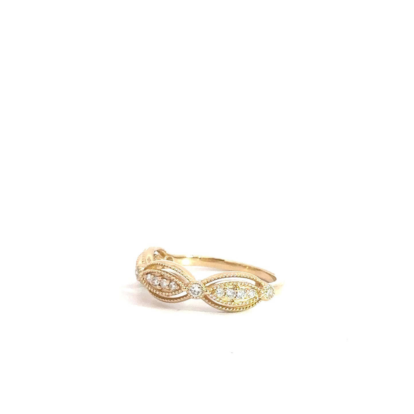 14k Yellow Gold Diamond Fashion RIng  .23cttw