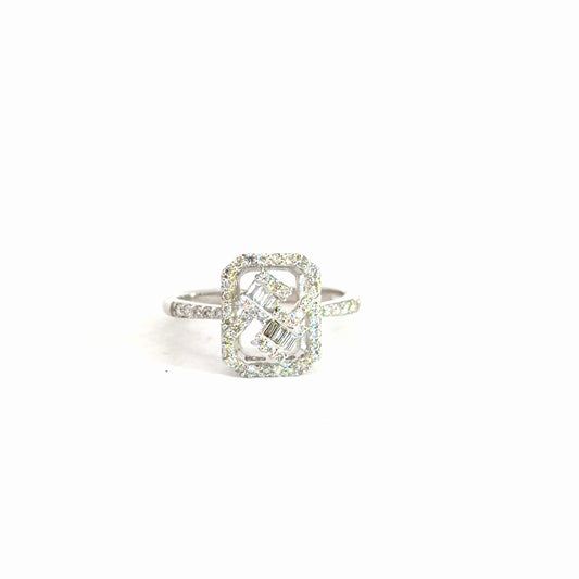 14k White Gold Diamond Fashion Ring .42cttw